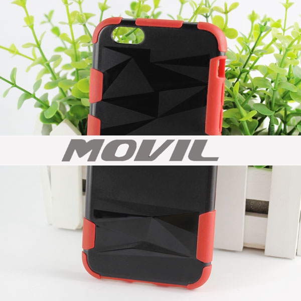 NP-1910 doble color TPU transparente funda para iPhone  6-7